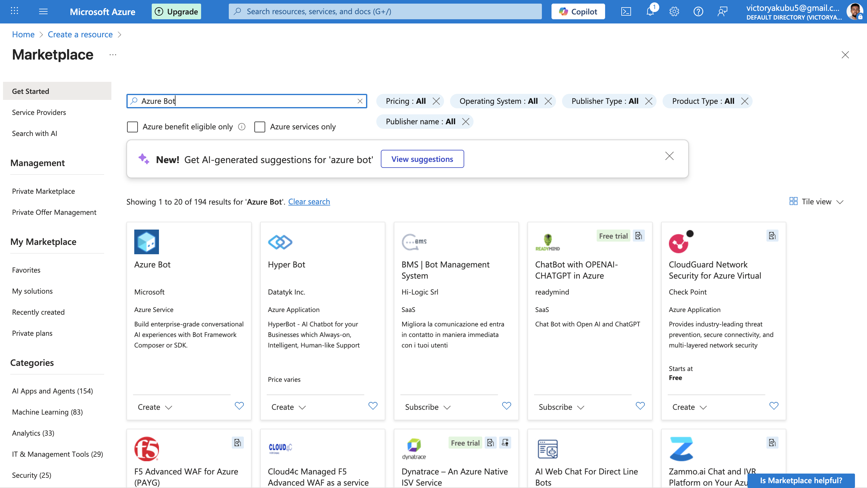 Azure bot